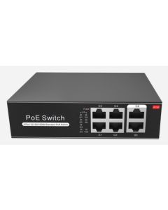 Switch PoE 4 puertos PoE + 2 Uplink RJ45 hasta 1000Mbps