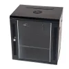 ARMARIO RACK MURAL 19" 15U MONOLYTH SH6615 600X600MM MONTADO CON ACCESORIOS PUERTA DE CRISTAL
