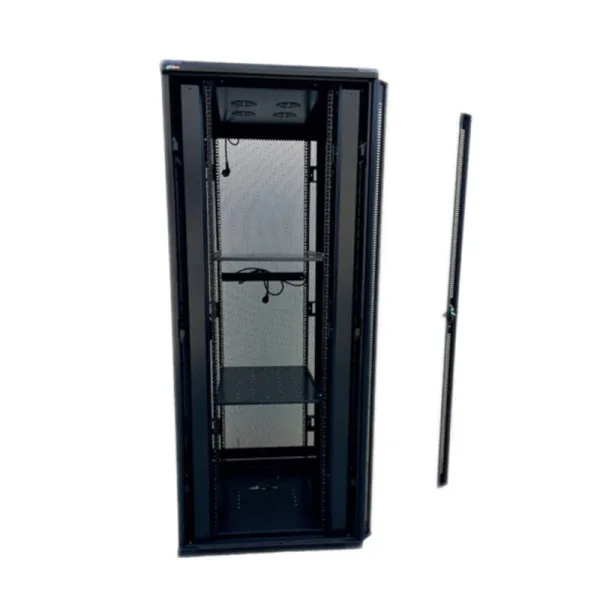 ARMARIO RACK 19" 22U GTLAN 31GTS2216 600x1000MM MONTADO CON ACCESORIOS PUERTA DE CRISTAL