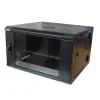 ARMARIO RACK MURAL DOBLE CUERPO 19" 9U GTLAN 31GTM9F5 600x550MM MONTADO CON ACCESORIOS PUERTA DE CRISTAL - Imagen 2