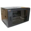 ARMARIO RACK MURAL 19" 18U GTLAN 31GTM18F6 600x600MM MONTADO CON ACCESORIOS PUERTA DE CRISTAL