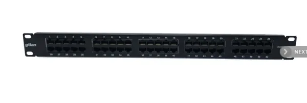 PANEL 19" 50 PUERTOS RJ45 1U C-3 UTP GTLAN - Imagen 3