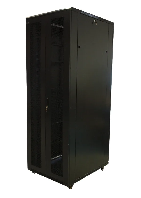 ARMARIO RACK 19" 42U MONOLYTH SH8842 800X800MM MONTADO CON ACCESORIOS PUERTA PERFORADA DOBLE