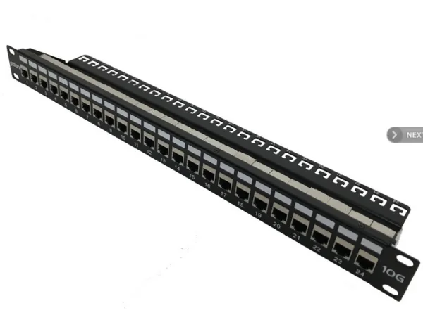 PANEL 19" 24 PUERTOS RJ45 1U C-6A FTP 109MM GTLAN