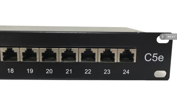 PANEL 19" 24 PUERTOS RJ45 1U C-5e FTP 109MM GTLAN - Imagen 3