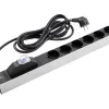 REGLETA 19" 6 TOMAS SCHUCKO CON MAGNETOTERMICO MONOLYTH