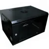 ARMARIO RACK MURAL 19" 9U MONOLYTH SH6309 600X300MM MONTADO CON ACCESORIOS PUERTA DE CRISTAL
