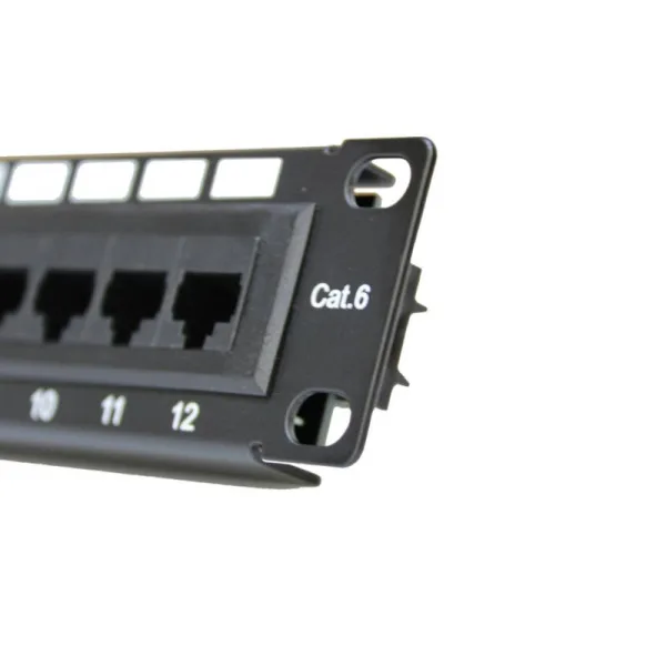 PANEL MINILAN 10" 12 RJ45 UTP C-6 T568A/B GTLAN - Imagen 4