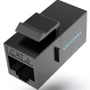 Adaptador-conector RJ45 Cat.6 UTP Hembra/Negro Vention (5 uds) - Imagen 2