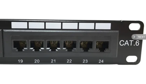 PANEL 19" 24 PUERTOS RJ45 1U C-6 UTP 29MM GTLAN - Imagen 3