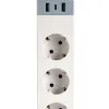 Regleta inteligente 4 tomas con cargador USB 2x Tipo A + 1 Tipo C - Imagen 2