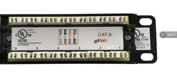 PANEL 19" 24 PUERTOS RJ45 1U C-6 UTP 29MM GTLAN - Imagen 2