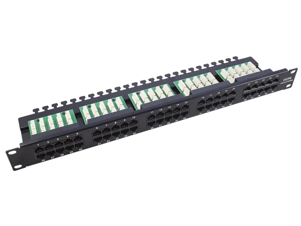 PATCH PANEL ISDN-VOZ 50 PUERTOS CAT.3 3000004 MONOLYTH