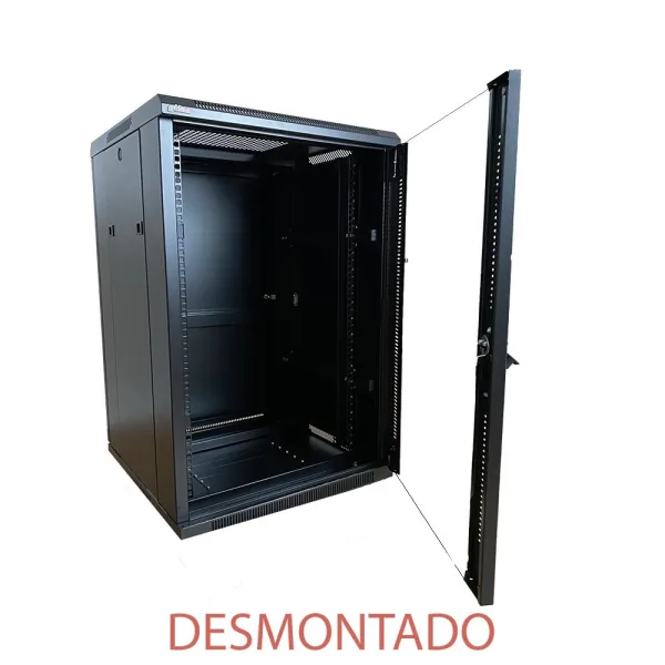 ARMARIO RACK 19" 18U GTLAN 31GTS1866SD 600x600MM DESMONTADO SIN ACCESORIOS PUERTA DE CRISTAL