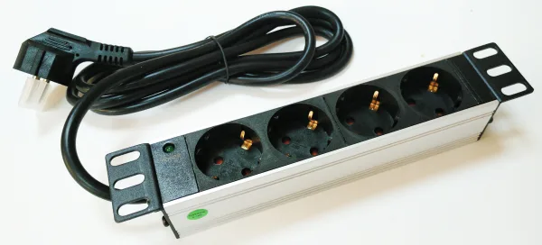 REGLETA 10" 4 TOMAS S/INTERRUPTOR PARA RACK 10 PULGADAS MONOLYTH