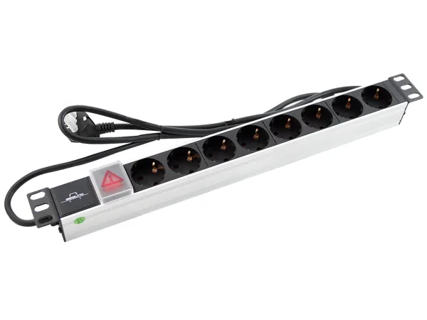 REGLETA 19" 8 TOMAS CON INTERRUPTOR MONOLYTH