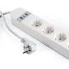 Regleta inteligente 4 tomas con cargador USB 2x Tipo A + 1 Tipo C