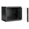 ARMARIO RACK 19" 9U BIACOM 600x550MM MONTADO CON ACCESORIOS PUERTA DE CRISTAL - Imagen 2