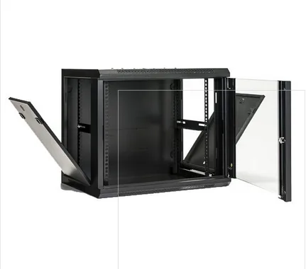 ARMARIO RACK 19" 9U BIACOM 600x600MM MONTADO CON ACCESORIOS PUERTA DE CRISTAL