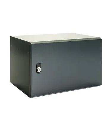 ARMARIO RACK MURAL EXTERIOR IP-55 19" 9U BIACOM 540x500MM MONTADO SIN ACCESORIOS PUERTA METALICA