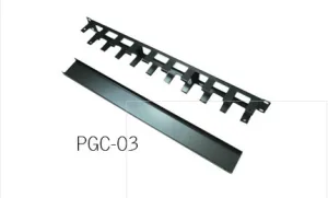 PANEL PASACABLES CON ANILLAS DE 40MM Y TAPA 19" 1U BIACOM