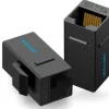 Adaptador-conector RJ45 Cat.5 UTP Hembra/Negro Vention
