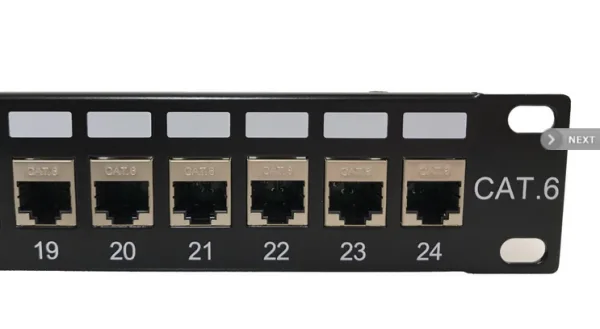 PANEL 19" 24 PUERTOS RJ45 1U C-6 FTP 92MM GTLAN - Imagen 3