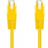 Cable de red RJ45 UTP Cat.6 25cm Amarillo Nanocable